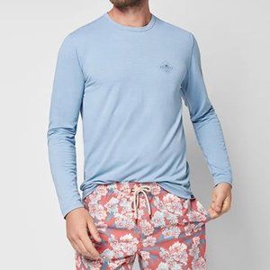Faherty Long-Sleeve (S)- All Day UPF T-Shirt In Atoll Blue